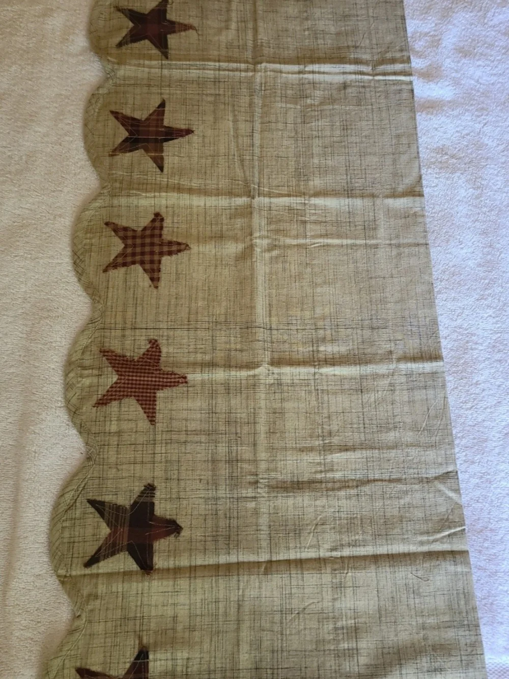 WINDOW VALANCE Country Star Western Primitive CURTAIN VALANCE